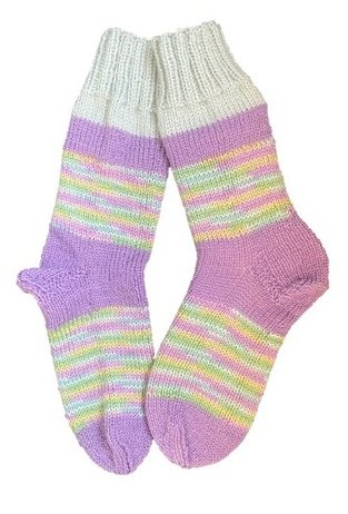 Handgestrickte Socken, 2. Wahl, Gr. 38/39