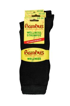 Wellnesssocken Viskose (Bambus), Schwarz, Gr. 39-42