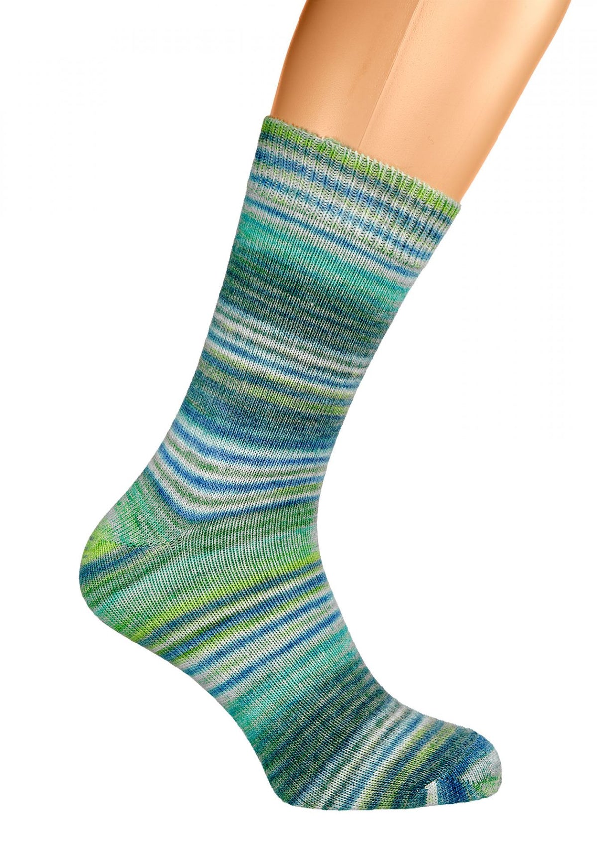 Farbwechsel-Wollsocken mit Alpaka