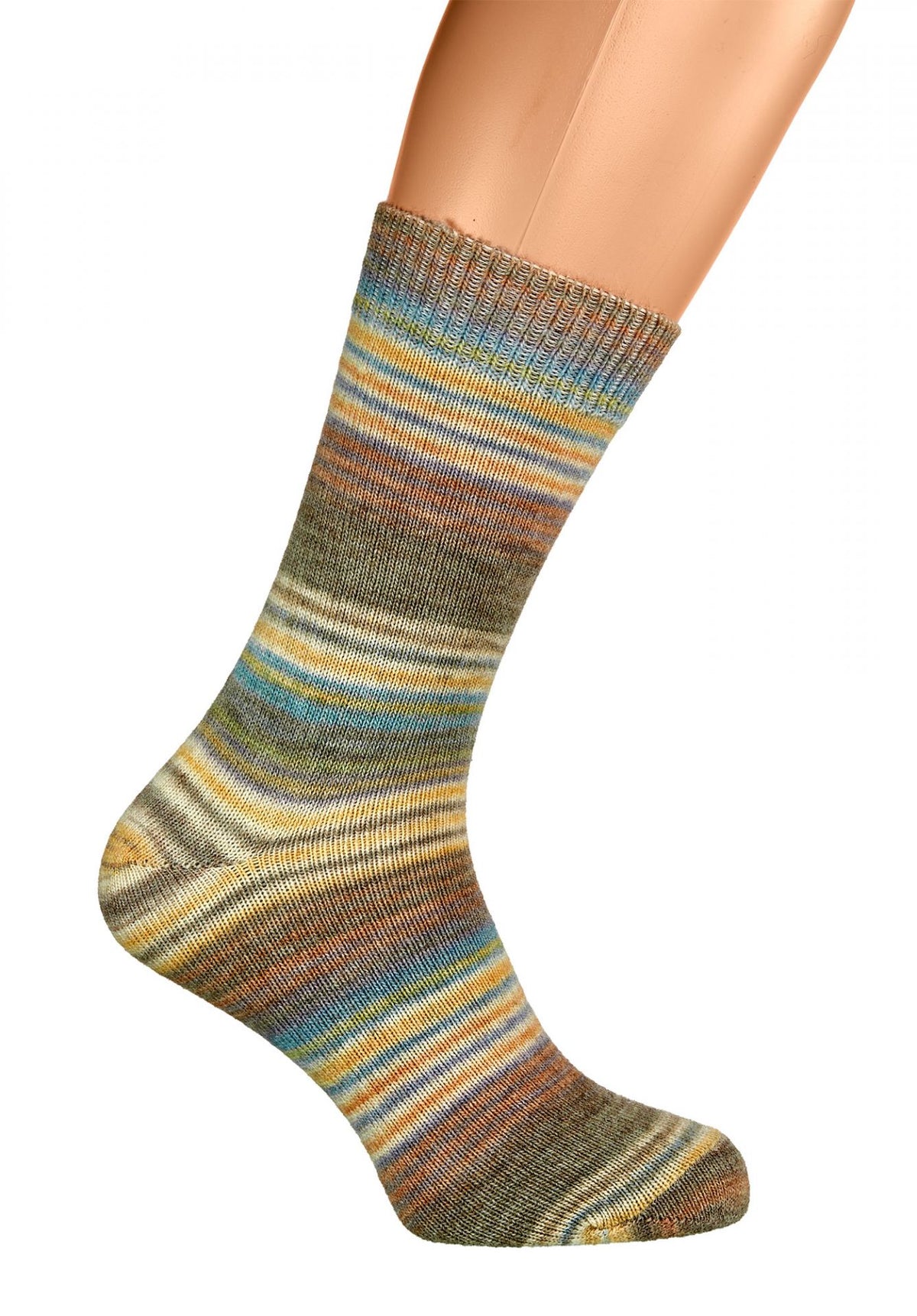 Farbwechsel-Wollsocken mit Alpaka