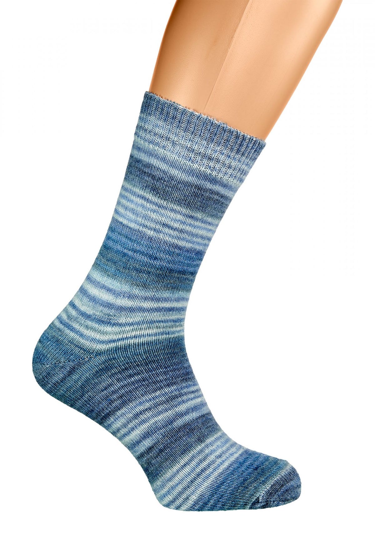 Farbwechsel-Wollsocken mit Alpaka