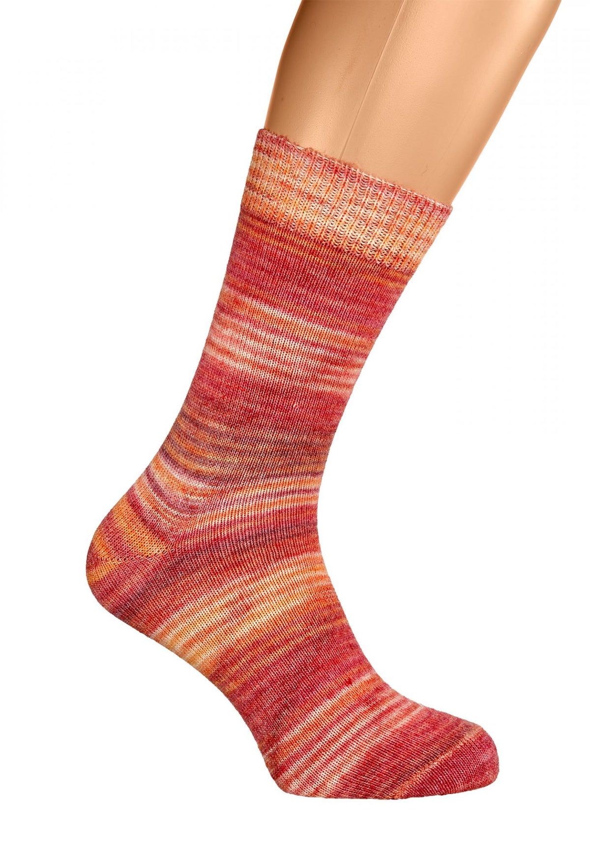 Farbwechsel-Wollsocken mit Alpaka
