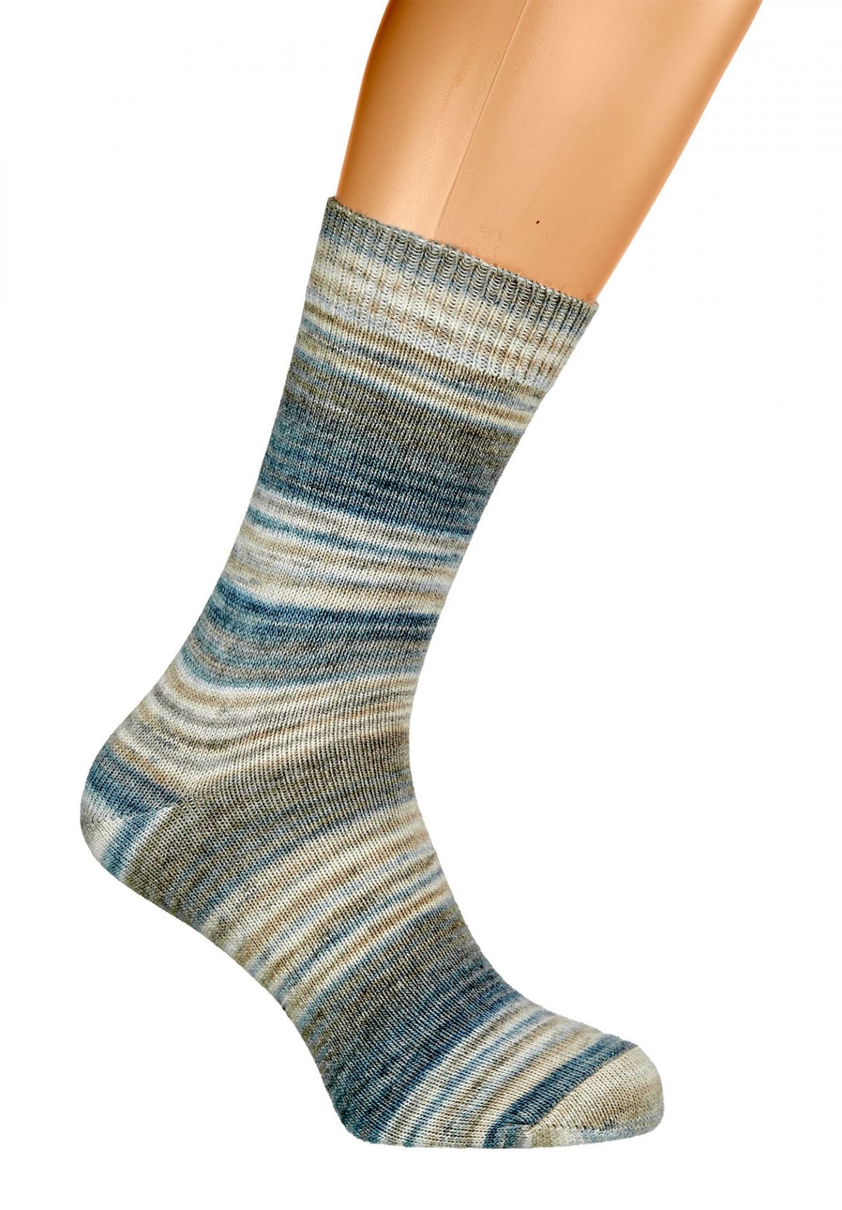 Farbwechsel-Wollsocken mit Alpaka