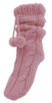SALE! Dicke, warme Haussocken mit ABS und Teddy-Futter, one-size, braun, extra-flauschig
