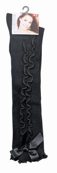 Kniestrümpfe mit Satinschleife und Rüschen