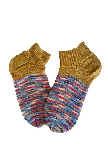 Handgestrickte Socken, Sneaker, Gr. 38/39
